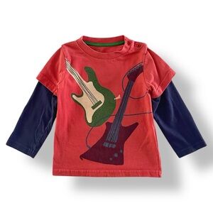 Mini Boden | Rock ‘N Roll Faux Layered Tee (18-24 mos) 🎸